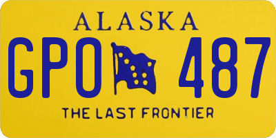 AK license plate GPO487