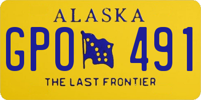 AK license plate GPO491