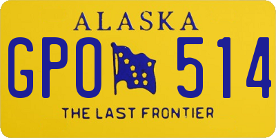 AK license plate GPO514