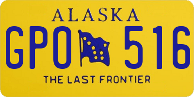 AK license plate GPO516