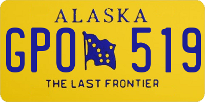 AK license plate GPO519