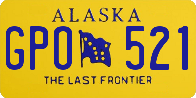 AK license plate GPO521