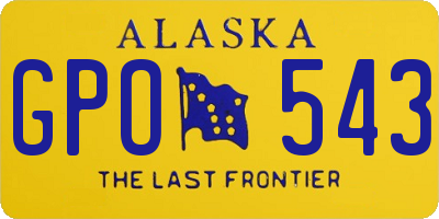 AK license plate GPO543