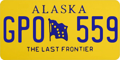 AK license plate GPO559
