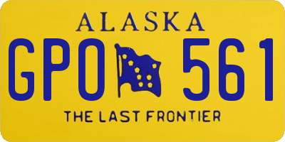 AK license plate GPO561