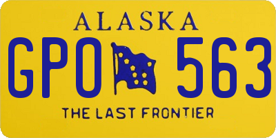 AK license plate GPO563