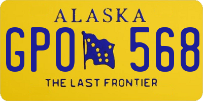 AK license plate GPO568