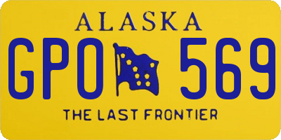 AK license plate GPO569