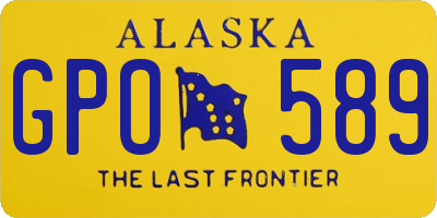 AK license plate GPO589