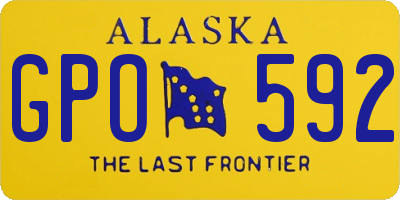 AK license plate GPO592