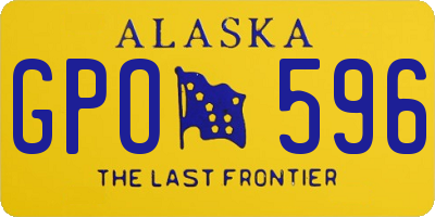 AK license plate GPO596