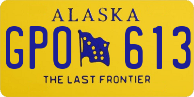 AK license plate GPO613