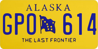 AK license plate GPO614