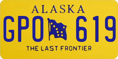 AK license plate GPO619