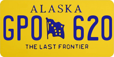 AK license plate GPO620