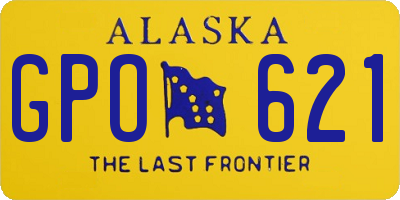 AK license plate GPO621