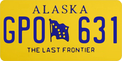 AK license plate GPO631