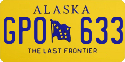 AK license plate GPO633