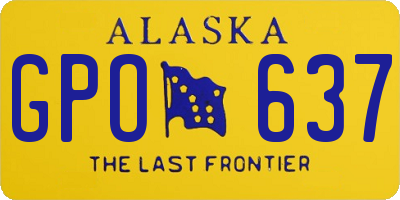 AK license plate GPO637