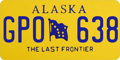 AK license plate GPO638