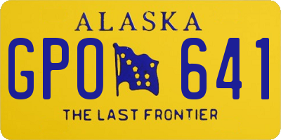 AK license plate GPO641