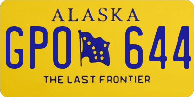 AK license plate GPO644