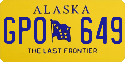 AK license plate GPO649