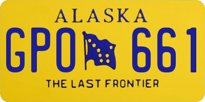 AK license plate GPO661