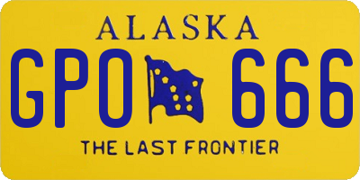 AK license plate GPO666