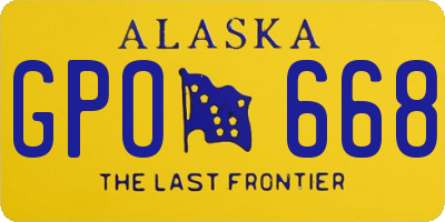 AK license plate GPO668