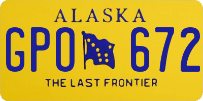 AK license plate GPO672