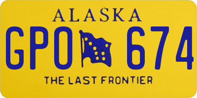 AK license plate GPO674