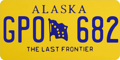 AK license plate GPO682
