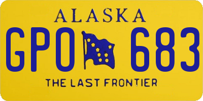 AK license plate GPO683