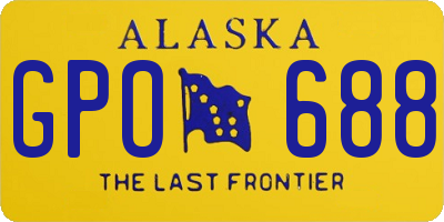 AK license plate GPO688