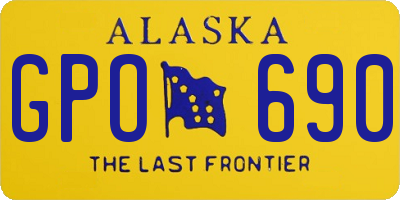 AK license plate GPO690