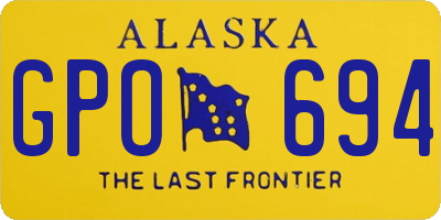 AK license plate GPO694