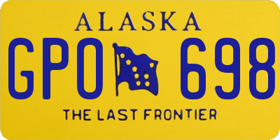 AK license plate GPO698