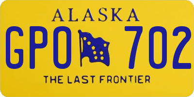 AK license plate GPO702