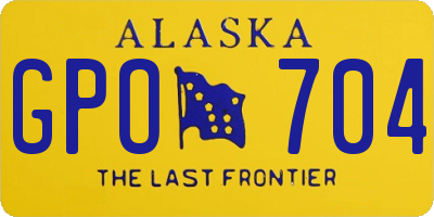 AK license plate GPO704