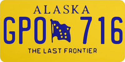 AK license plate GPO716