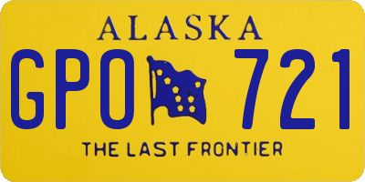 AK license plate GPO721