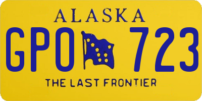 AK license plate GPO723