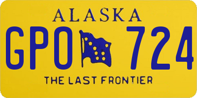 AK license plate GPO724