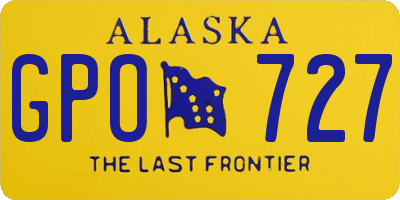 AK license plate GPO727