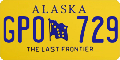 AK license plate GPO729