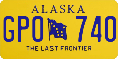 AK license plate GPO740