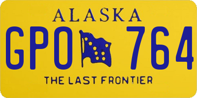 AK license plate GPO764