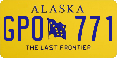 AK license plate GPO771