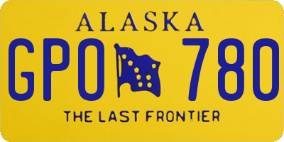 AK license plate GPO780